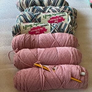 Carbon Simply Soft Yarn - Pink and Multicolor